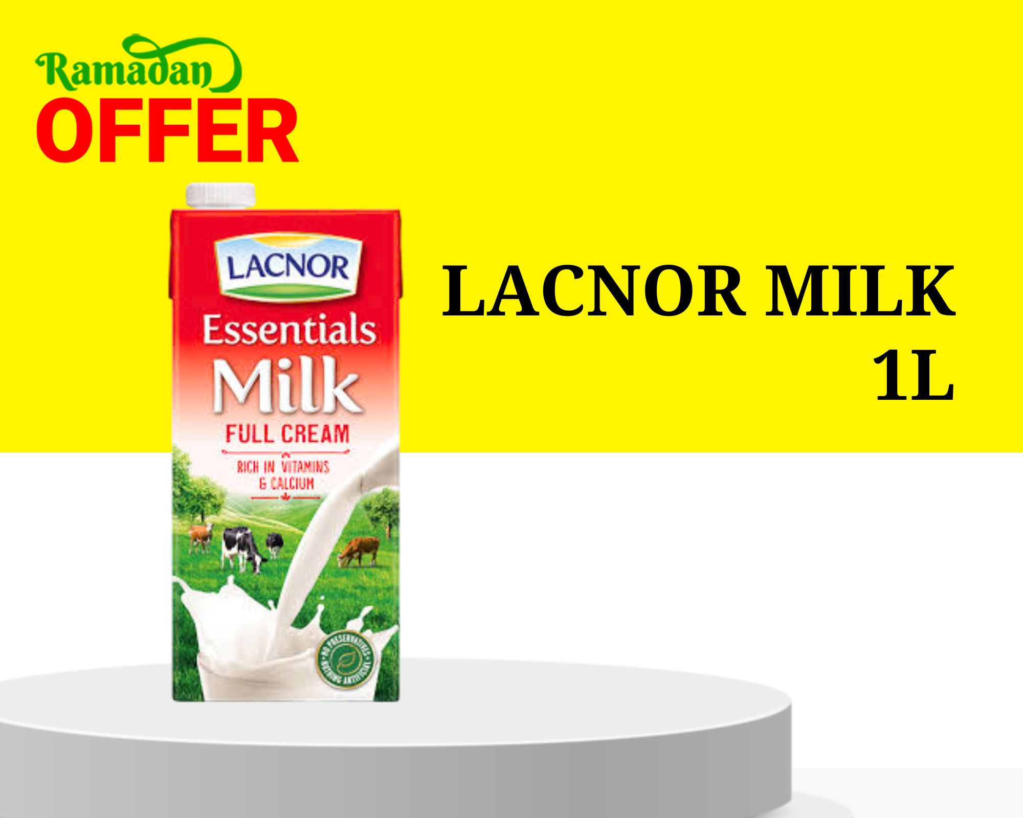 LACNOR MILK FULL CREAM 1L